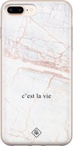 iPhone 8 Plus/7 Plus hoesje siliconen - C'est la vie | Apple iPhone 8 Plus case | TPU backcover transparant