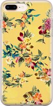 iPhone 8 Plus/7 Plus hoesje siliconen - Floral days | Apple iPhone 8 Plus case | TPU backcover transparant