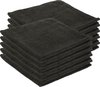 10x Professionele microvezeldoeken/schoonmaakdoeken zwart 40 x 40 cm - Vaatdoekjes - Huishouddoekjes - Bardoeken - Horeca schoonmaakartikelen