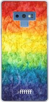 Samsung Galaxy Note 9 Hoesje Transparant TPU Case - Rainbow Veins #ffffff
