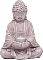 Yogi & Yogini Boeddha met kaarshouder (28 cm)