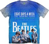 The Beatles Heren Tshirt -XL- 8 Days A Week Movie Poster Grijs/Blauw