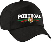 Portugal landen pet zwart kinderen - Portugal baseball cap - EK / WK / Olympische spelen outfit