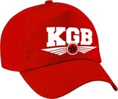 KGB agente verkleed pet rood voor volwassenen - geheim agent baseball cap - verkleedaccessoires voor o.a. carnaval