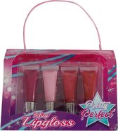 Pretty Perfect Mini Lipgloss-set Roze/rood 4-delig