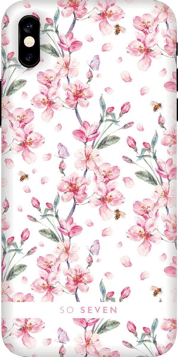 SoSeven Tokyo Case voor iPhone X / Xs - White Flower