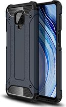 Armor Hybrid Back Cover - Xiaomi Redmi Note 9 Pro / 9S Hoesje - Donkerblauw