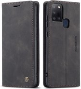 CaseMe Book Case - Samsung Galaxy A21s Hoesje - Zwart