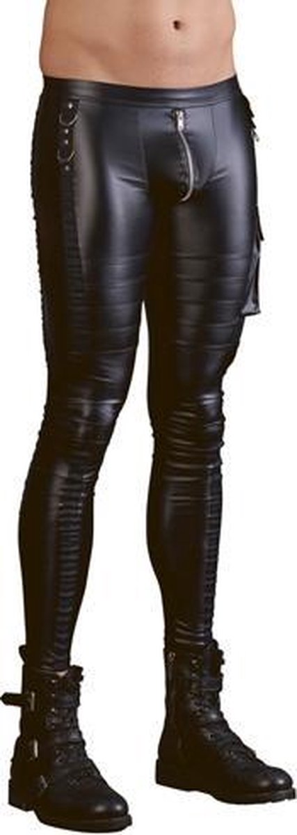 Slim Fit Wetlook Chaps Lange Broek