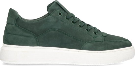 Manfield - Heren - Groene sneakers met witte zool - Maat 41 | bol.com