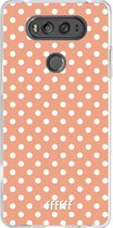 LG V20 Hoesje Transparant TPU Case - Peachy Dots #ffffff