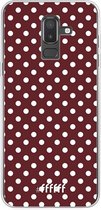 Samsung Galaxy J8 (2018) Hoesje Transparant TPU Case - Burgundy Dots #ffffff