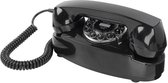 Wild & Wolf Princess Elegante retro vaste telefoon - met druktoets - zwart