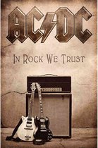 Rock Off Poster - Ac/dc Textiel In We Trust - 106 X 70 Cm - Multicolor