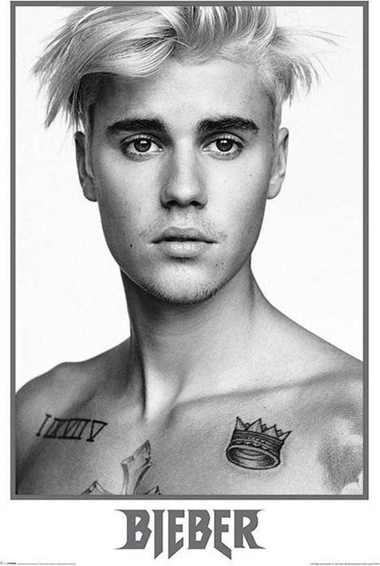 Justin Bieber Black And White Maxi Poster B 764 7341