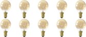 CALEX - LED Lamp 10 Pack - LED Kogellamp - Filament P45 - E14 Fitting - Dimbaar - 4W - Warm Wit 2100K - Amber - BES LED