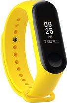 Siliconen Smartwatch bandje - Geschikt voor  Xiaomi Mi band 3 / 4 siliconen bandje - geel - Horlogeband / Polsband / Armband
