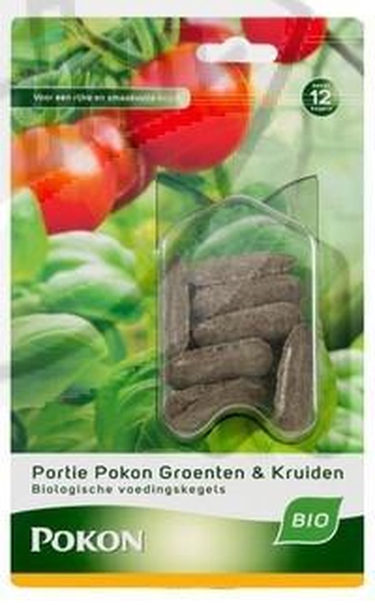 Pokon Bio Groenten, Kruiden en kamerplanten Voedingskegels a 12