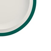 Servies Ornamin Klassik: 22 cm soepbord - wit met turquoise rand
