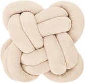 Zons Knoopkussen 30 X 15 Cm Pluche Beige