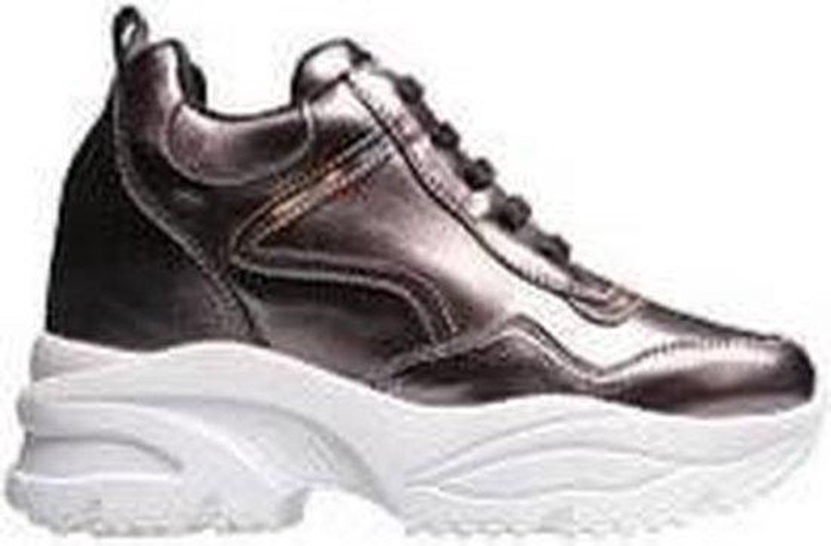 Ewoll Dames sport Sneaker met hoge zool - Brons - Maat 36 | bol.com