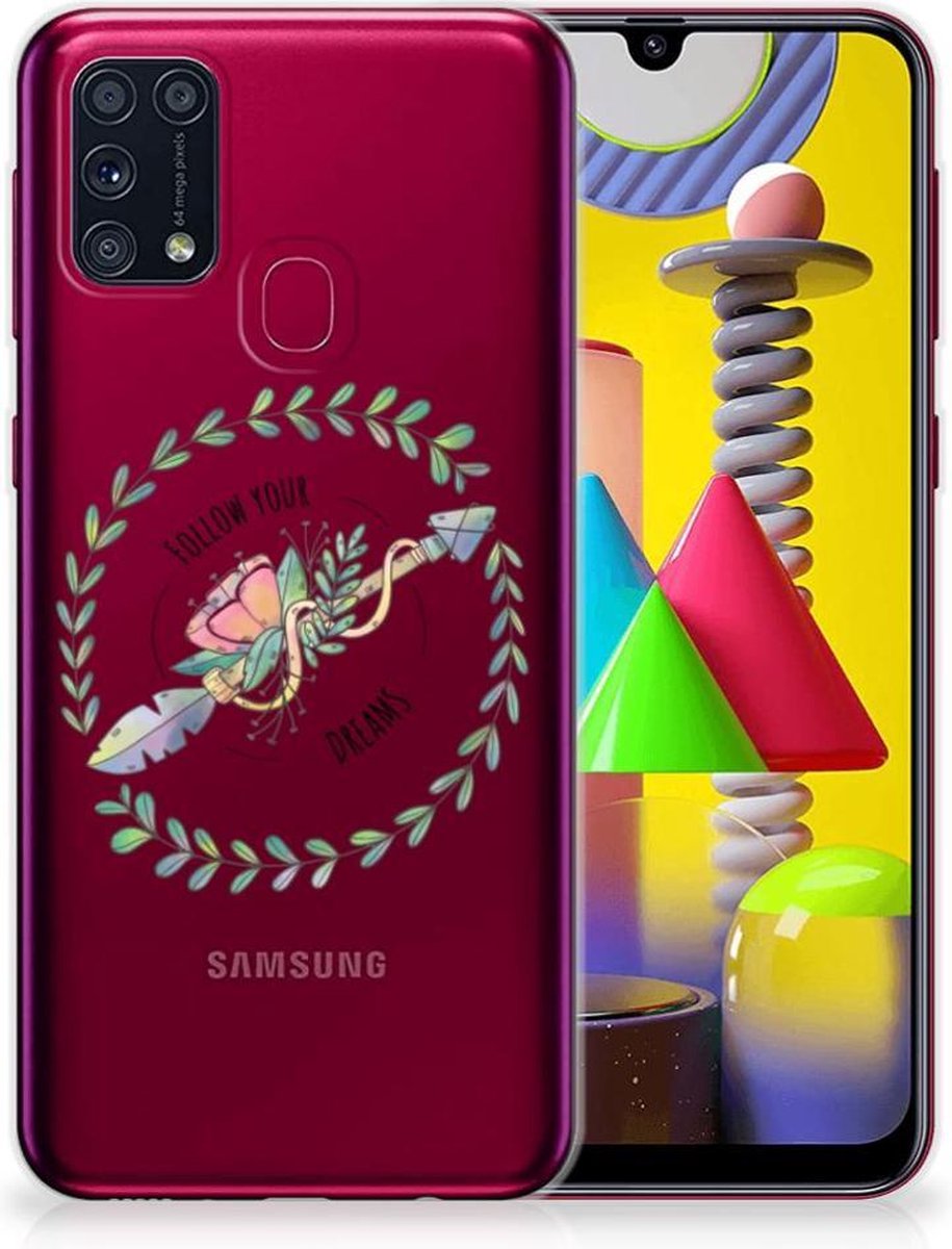 Samsung Galaxy M31 Telefoonhoesje met Naam Boho Dreams