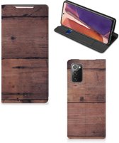 Hoesje Geschikt voor Samsung Galaxy Note20 Leuk Case Old Wood