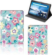 Case Lenovo Tablet M10 Hoesje met Standaard Flower Power