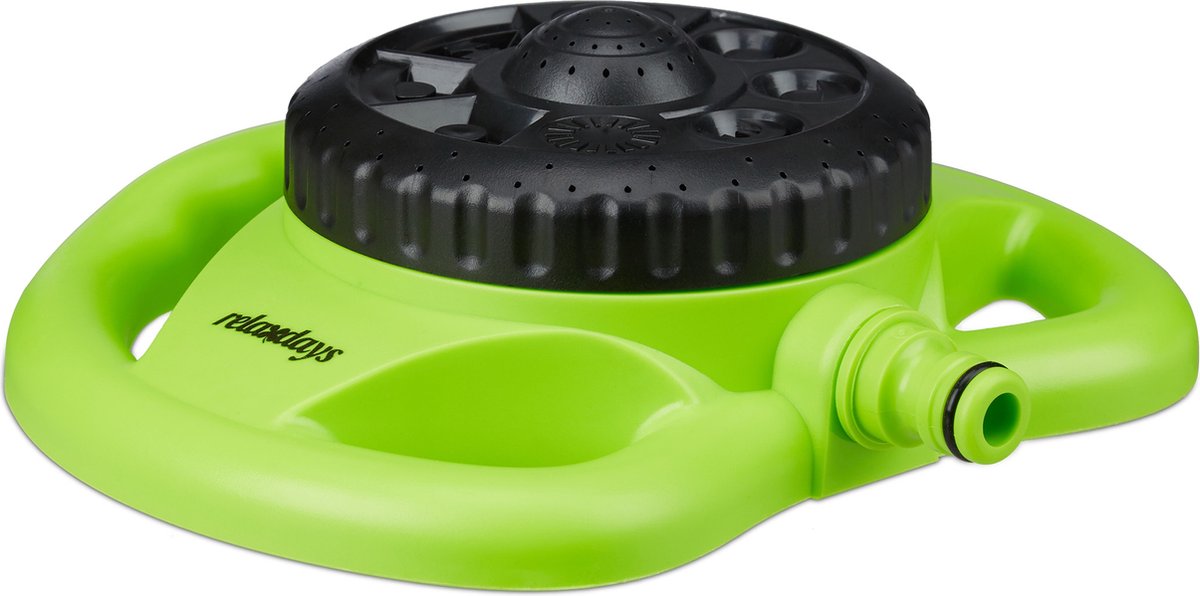 Relaxdays multi-sproeier - 8 sproeistanden - tot 78 m² - tuinsproeier - sprinkler groen