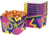 Boland - Tafeldecoratie - Jaren 80 Snackbakjes 400ml 6 stuks - Disco, Retro