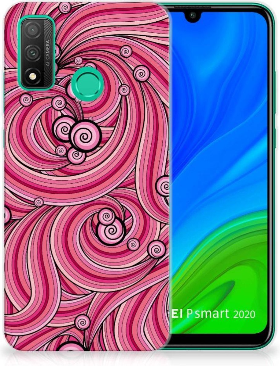 Huawei P Smart 2020 Hoesje maken Swirl Pink