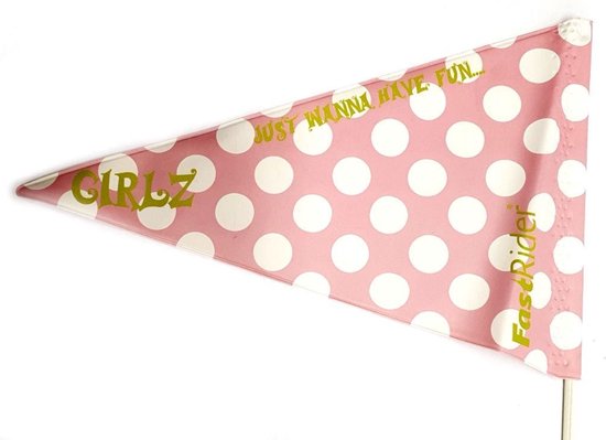 Fastrider Fietsvlag Meisjes Pink Dots 150 Cm Roze/wit | bol.com
