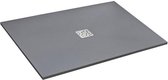 MITOLA Rechthoekige douchebak Lotus - 160 x 90 cm - Composiethars - Grijs - Bonde in het midden
