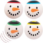 Baker Ross AX447 Sneeuwman Glitter Stuiterballen - Pakket Van 10, Perfecte Kerstcadeaus Voor Kinderen, Feestartikelen Of Kleinigheidjes