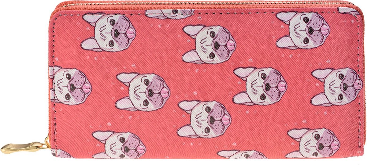 Melady Portemonnee MLPU0237 19*10 cm - Roze Kunststof  Beurs  Geldbeurs  Geldbuidel