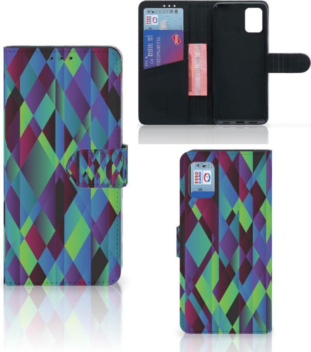 Samsung Galaxy A31 Book Case Abstract Green Blue