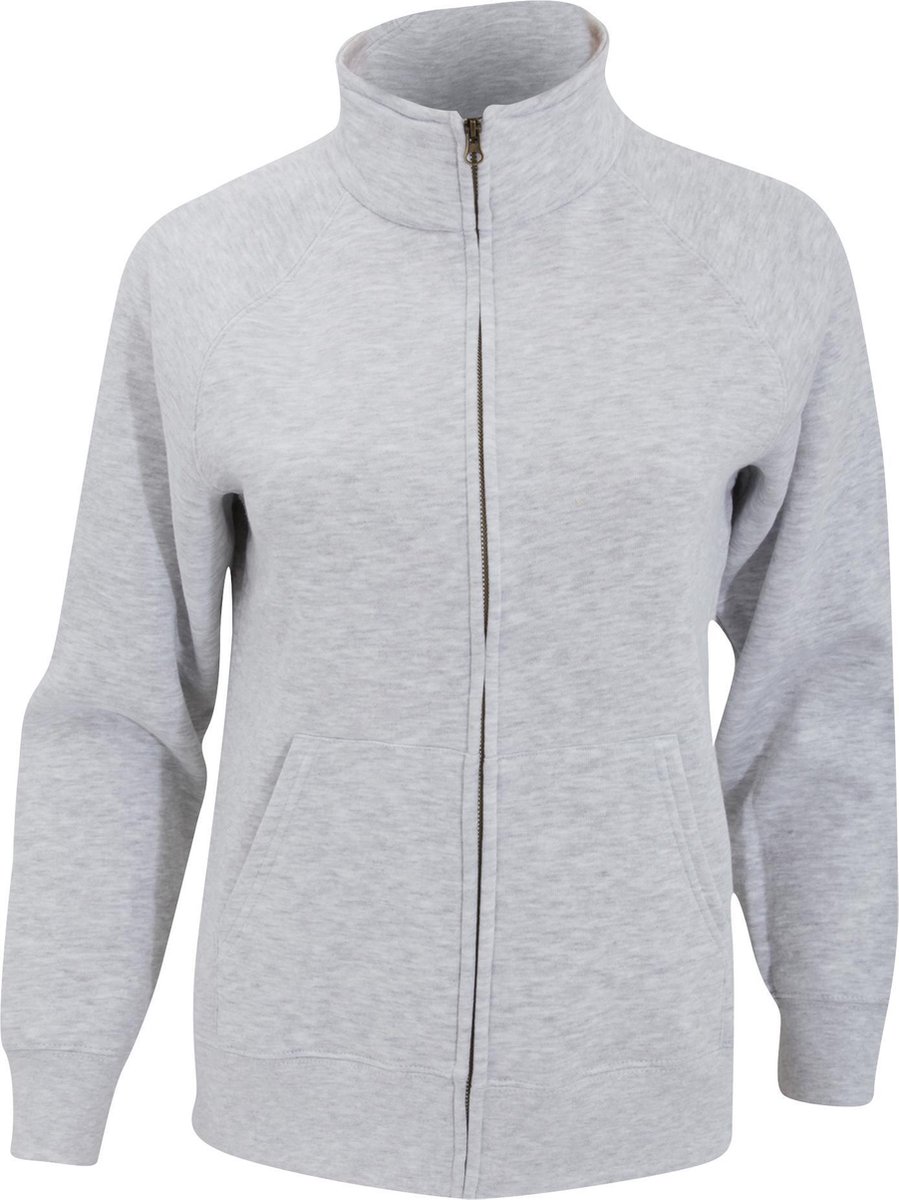 Fruit Of The Loom Dames/Vrouwen Dames-Fit Fleece Sweatshirt Jacket Grijs