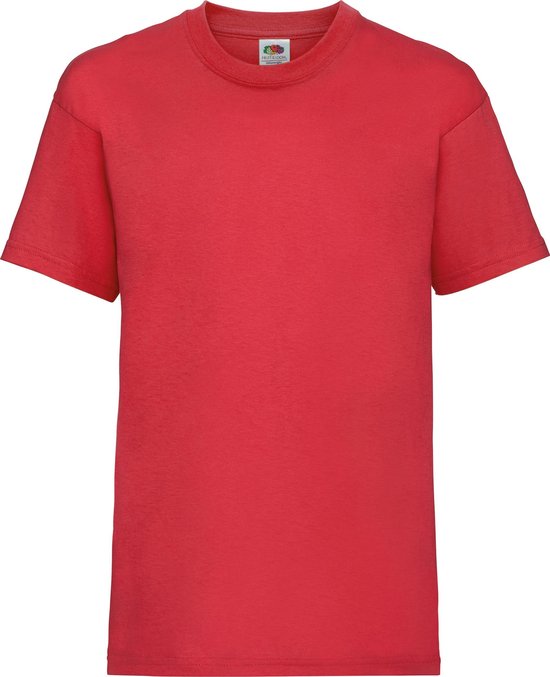 Fruit Of The Loom Kinder / Kinderen Unisex Valueweight T-shirt met korte mouwen (Rood)