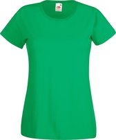 Fruit Of The Loom Dames / Vrouwen Damens-Fit Valueweight T-shirt met korte mouwen (Kelly Groen)