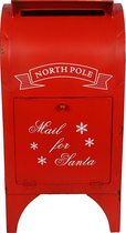 Cf Label Kerstbrievenbus Sullivan 54 Cm Staal Rood