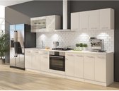 ULTRA Complete keuken met ovenkast en werkblad inbegrepen L 300 cm - Wit glanzend