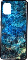 Shop4 - Geschikt voor Samsung Galaxy A31 Hoesje - Harde Back Case Marmer Kleurrijk