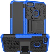 Motorola Moto E6 Play Hoesje Shockproof Hybride Kickstand Blauw