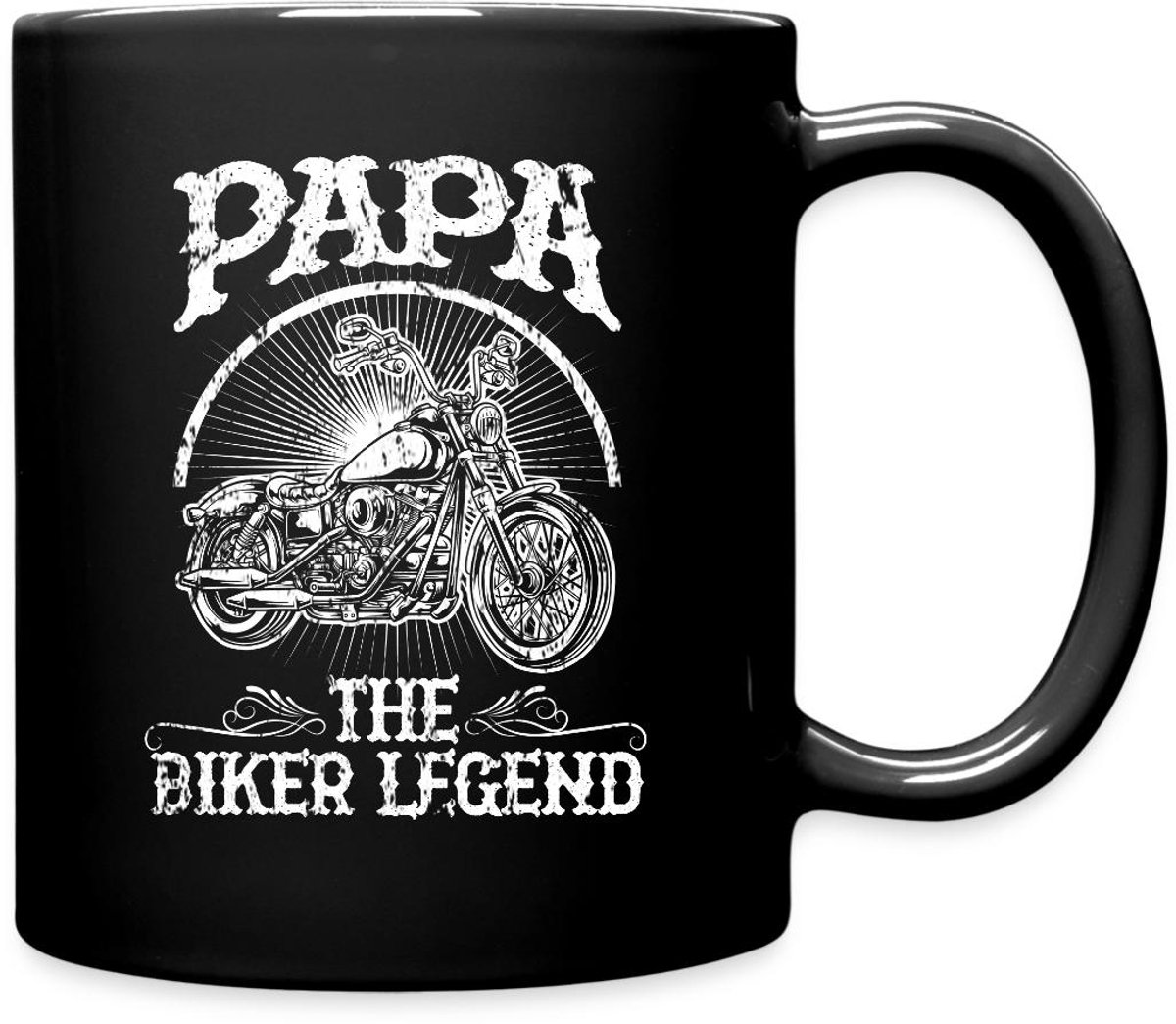 Papa The Biker Legend Motor Liefhebber Mok Uni