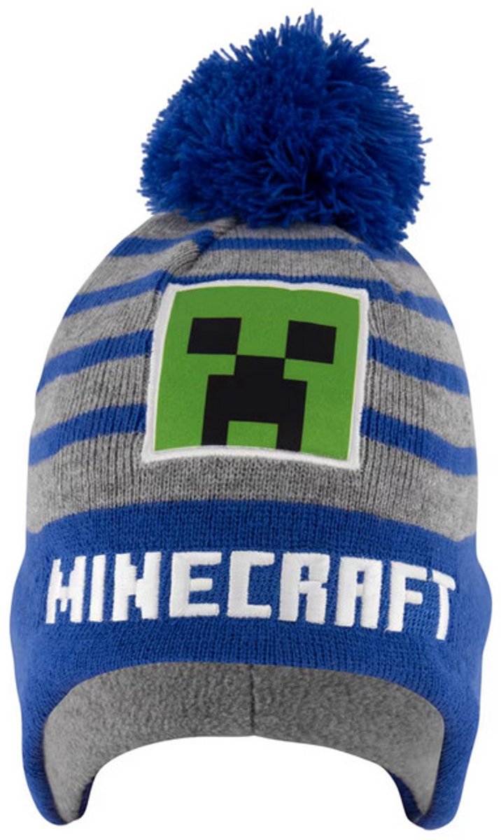 Minecraft Muts Blauw - maat 52