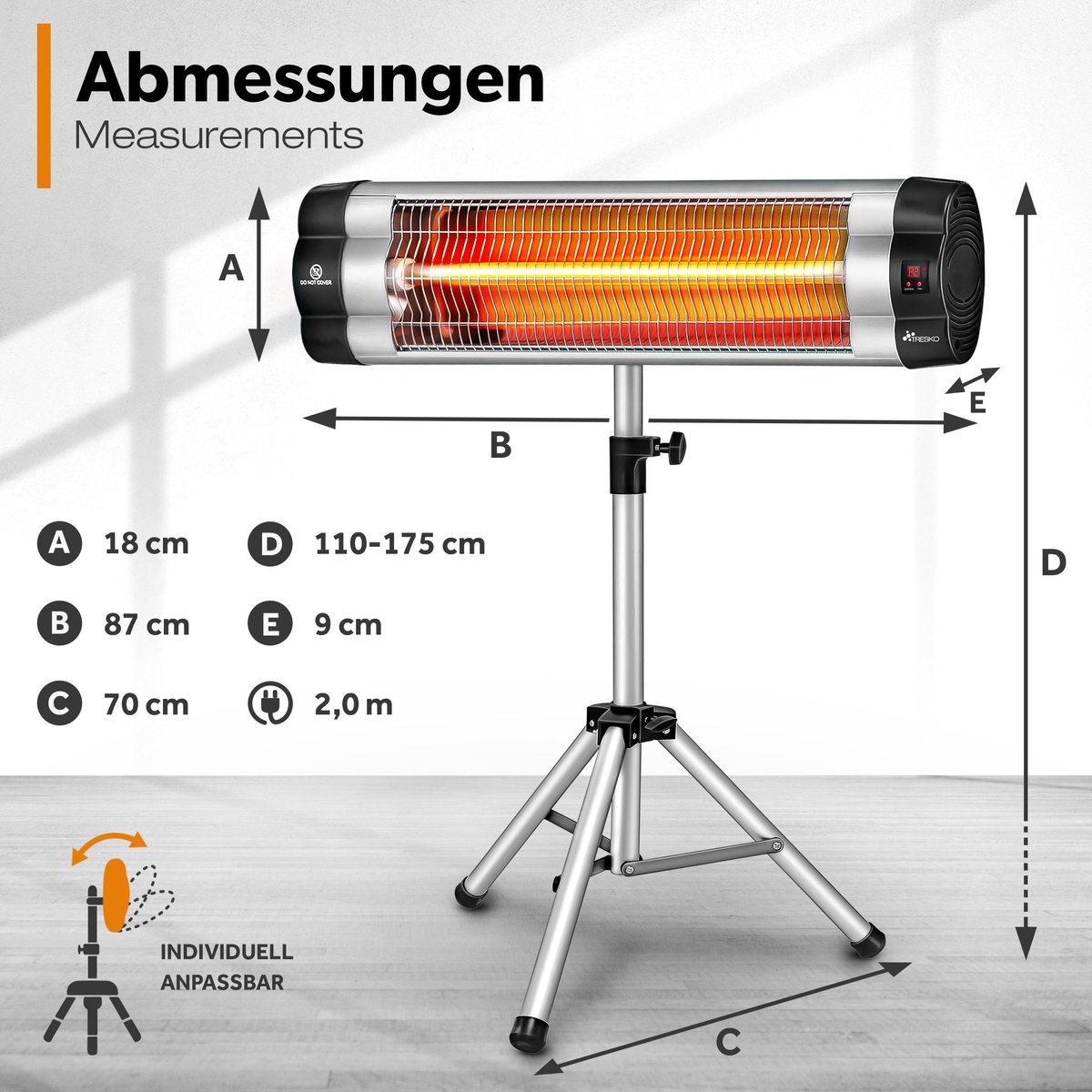 Elektrische Welltherm infrarood straler HP classic wit 1950 watt Elektrische Welltherm infrarood straler HP classic wit 1950 watt