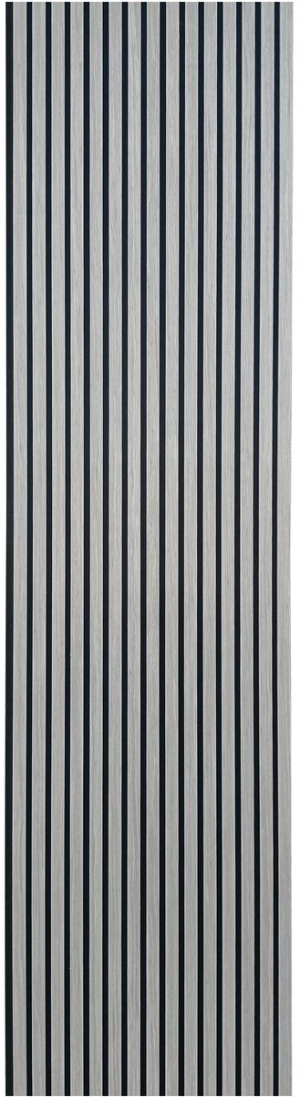 Akoestische wandpanelen - 280x 60 cm - Grijs Eiken - Lattenwand - Akupanel - Wandpaneel