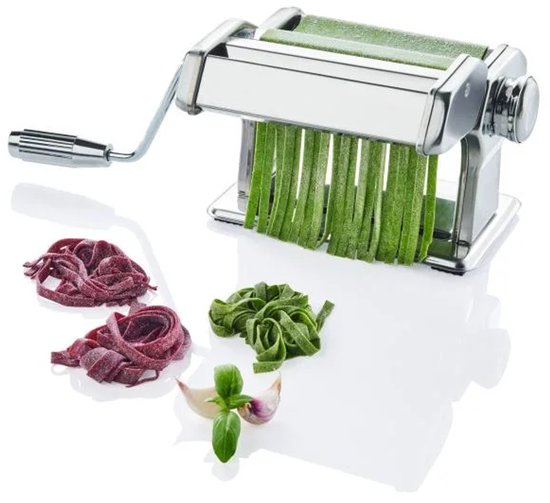 Livarno Home Pastamachine - Bediening Handmatig - Afmetingen: 21 x 20 x 15,5 cm - Met 3 verschillende rollen voor spaghetti, fettuccine en lasagne van Merkloos — afbeelding 3