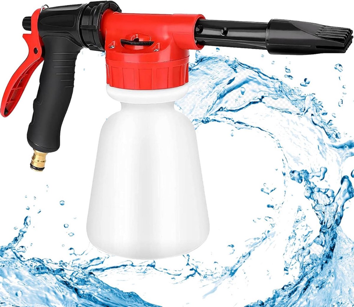 VIN® Schuimsproeier - Voor Auto & Motor - Foam Sprayer - Voor Auto Wassen - Schuimlans - Foam Cannon - Schuim Pistool - Snow Foam - Schuim Kanon 1 Liter – Lance - Mondstuk Voor Tuinslang