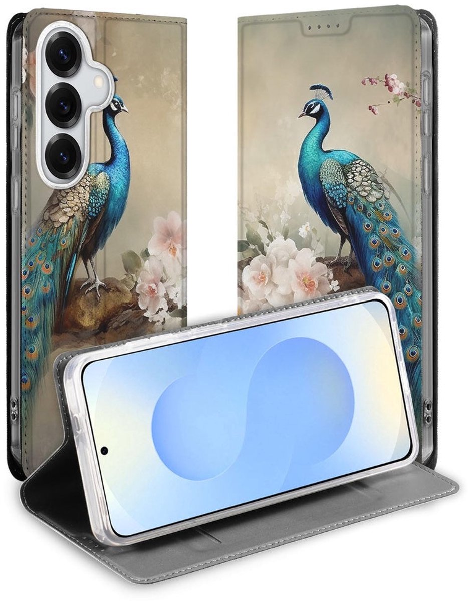 Samsung Galaxy S26+ Telefoonhoesje Vintage Pauwen